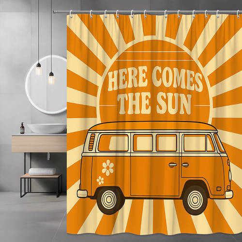 Retro sunshine van - retro, shower